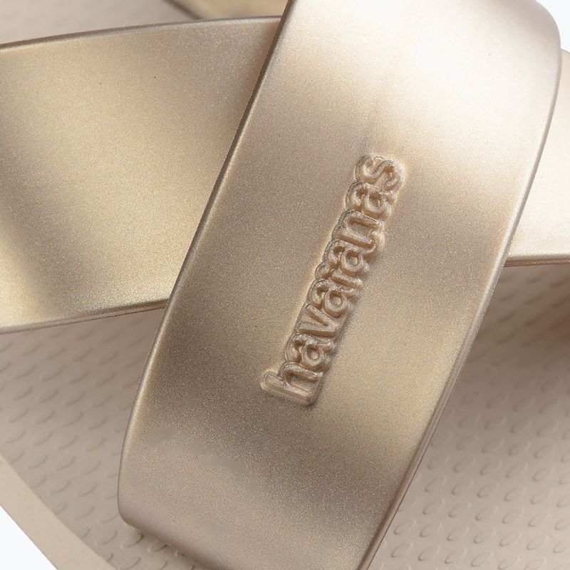Moteriškos šlepetės Havaianas Aqua Metallic beige 5