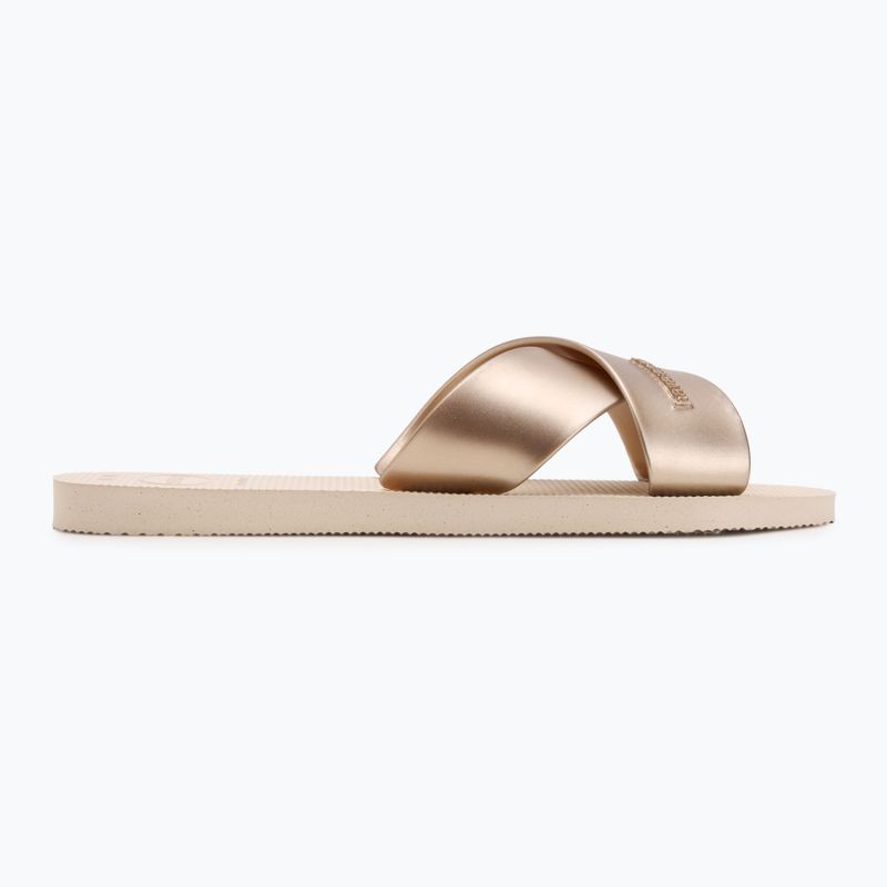 Moteriškos šlepetės Havaianas Aqua Metallic beige 2