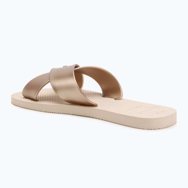 Moteriškos šlepetės Havaianas Aqua Metallic beige 3