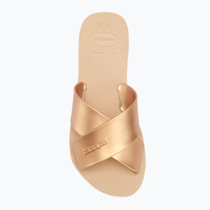 Moteriškos šlepetės Havaianas Aqua Metallic golden 5