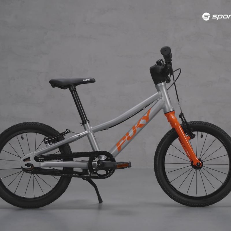 PUKY LS Pro 16 sidabro ir oranžinės spalvos dviratis 4420 9
