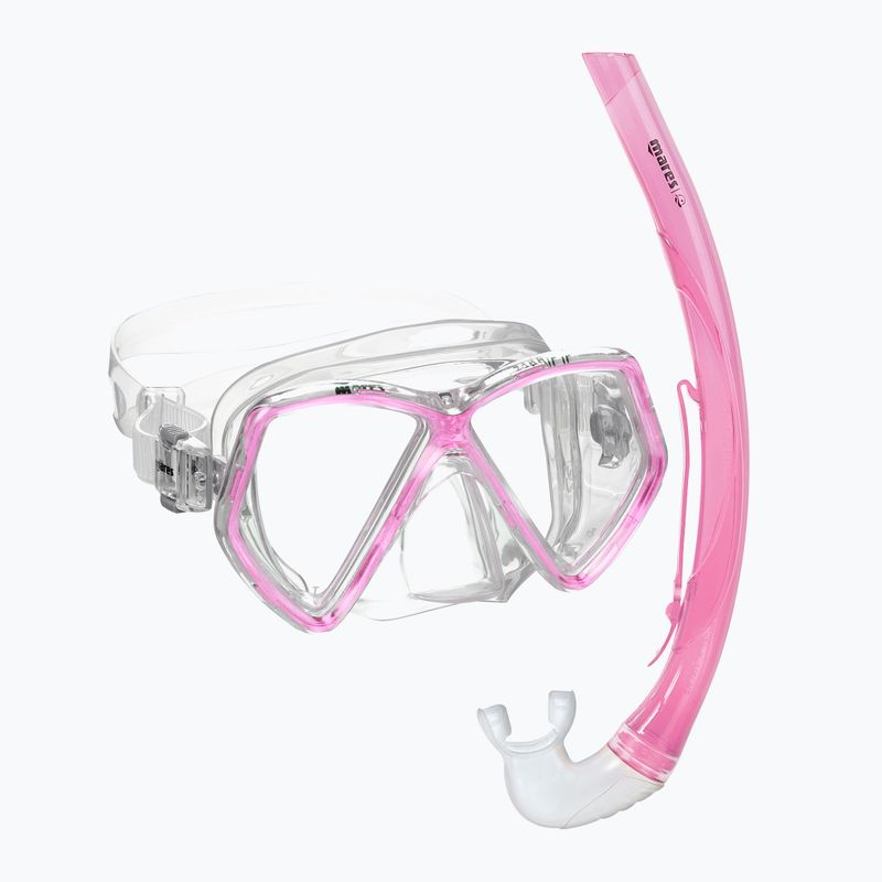 Vaikiškas paviršinio nardymo rinkinys Mares Combo Zephir Junior pink/clear