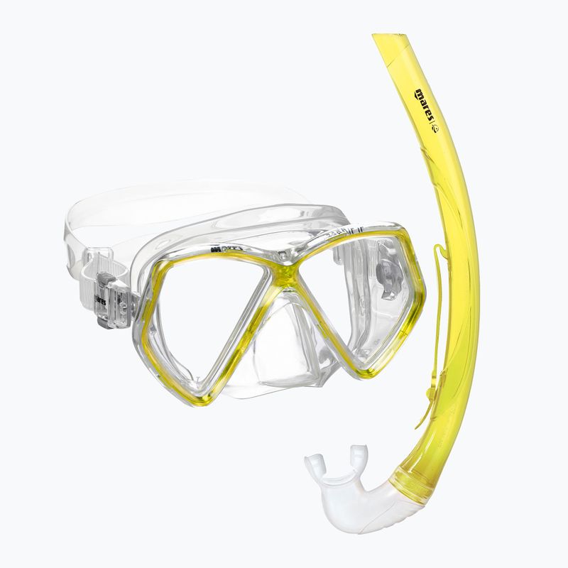 Vaikiškas paviršinio nardymo rinkinys Mares Combo Zephir Junior yellow/clear