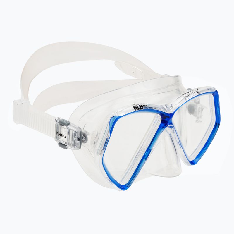 Vaikiška paviršinio nardymo kaukė Mares Zephir JR blue/clear