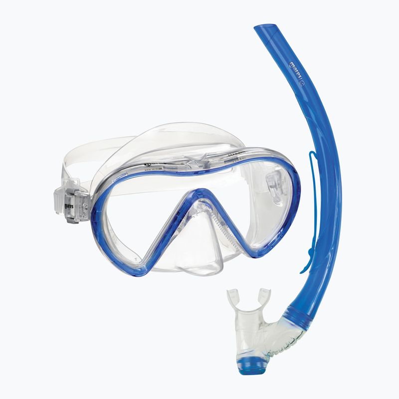 Paviršinio nardymo rinkinys Mares Combo Stream royal blue/clear