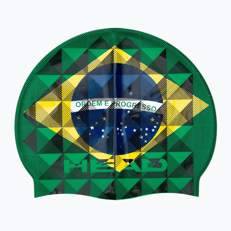 HEAD Flag Suede Rhoumb Green Plaukimo kepurė 455288