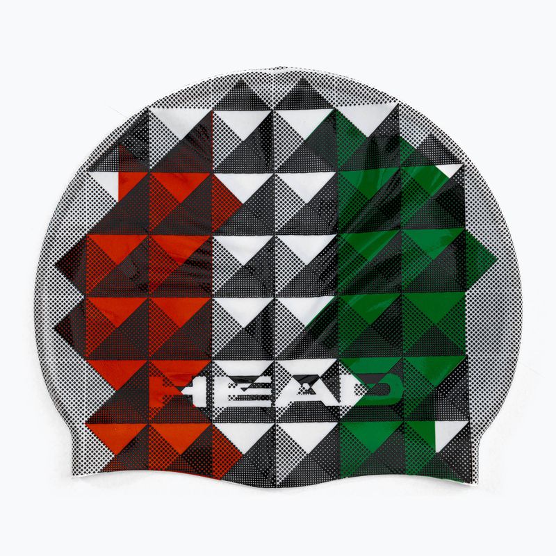HEAD Flag Suede Rhoumb pilkai žalia plaukimo kepurė 455288