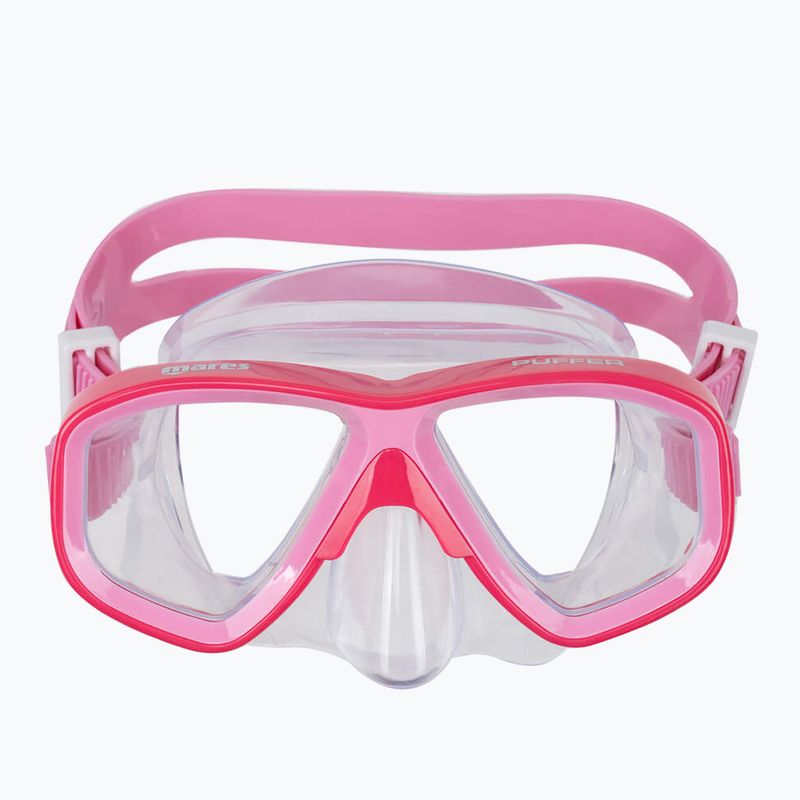 Nardymo kaukė Mares Puffer pink pink/clear 2