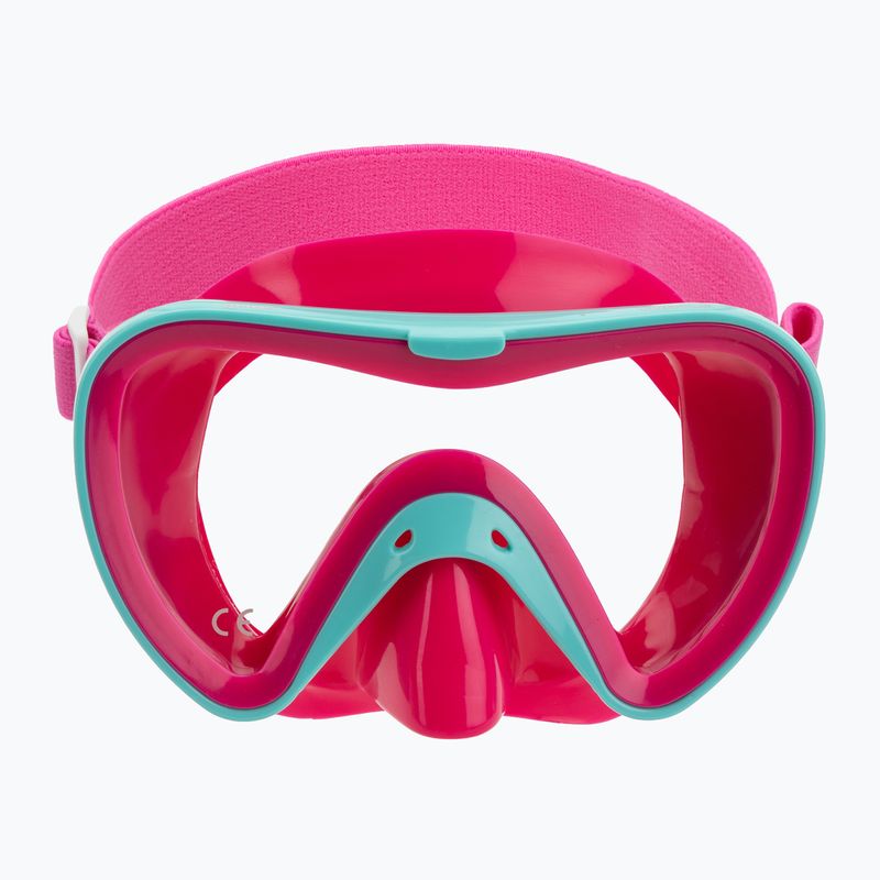 Vaikiška paviršinio nardymo kaukė Mares Turtle aqua/pink 2