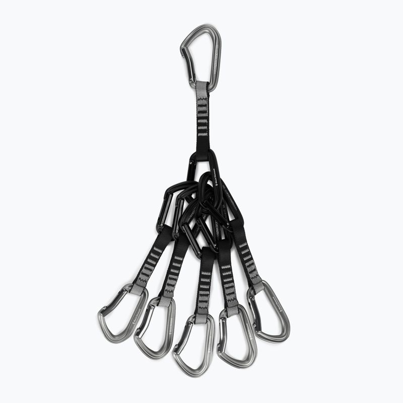 Black Diamond Hotforge Quickpack Climbing Express rinkinys 6 vnt. 12 cm šviesiai pilkos spalvos