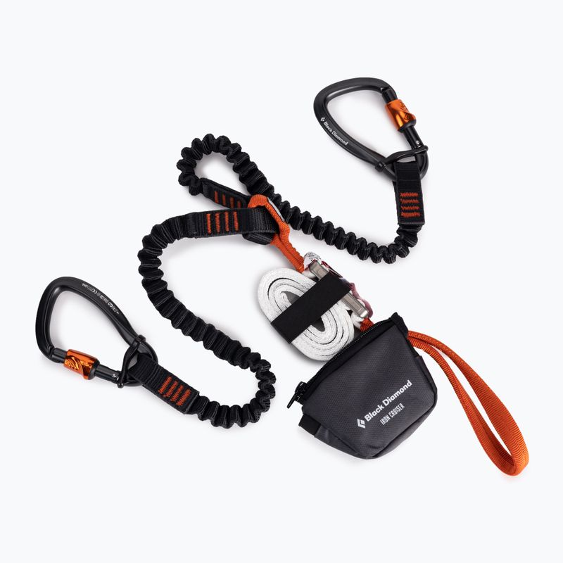 Ilgosios ūdos Black Diamond Iron Cruiser Via Ferrata rinkinys tamsus šiferis 2