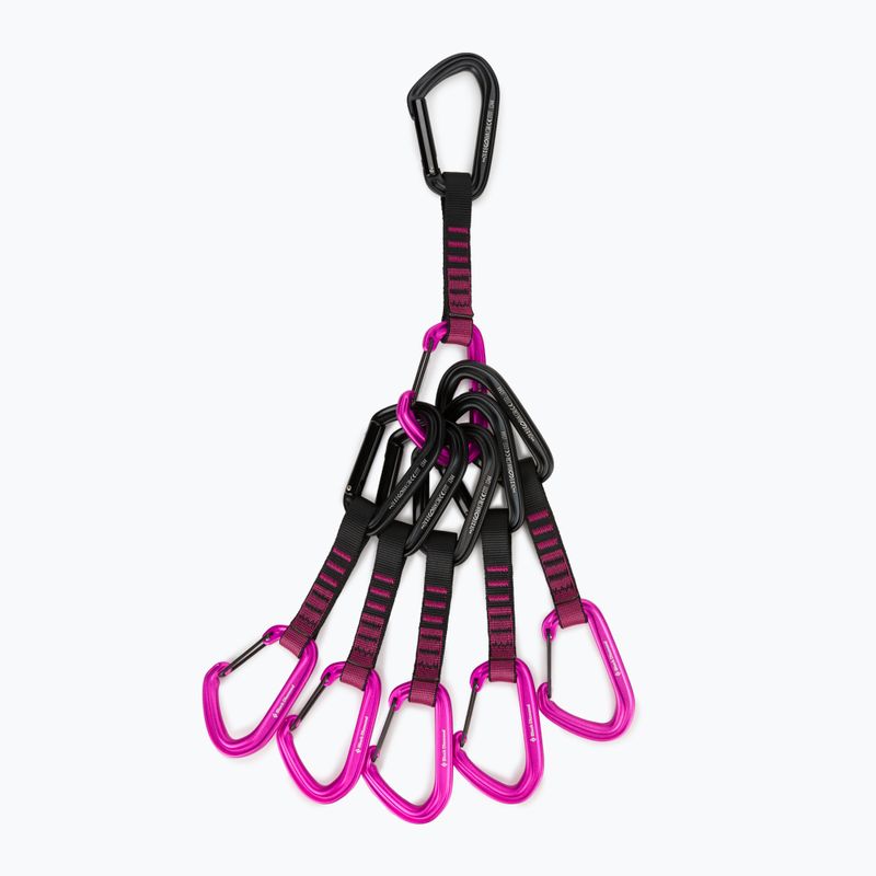 Black Diamond Hotforge Hybrid Quickpack Climbing Express rinkinys 6 vnt. 12 cm itin rožinės spalvos