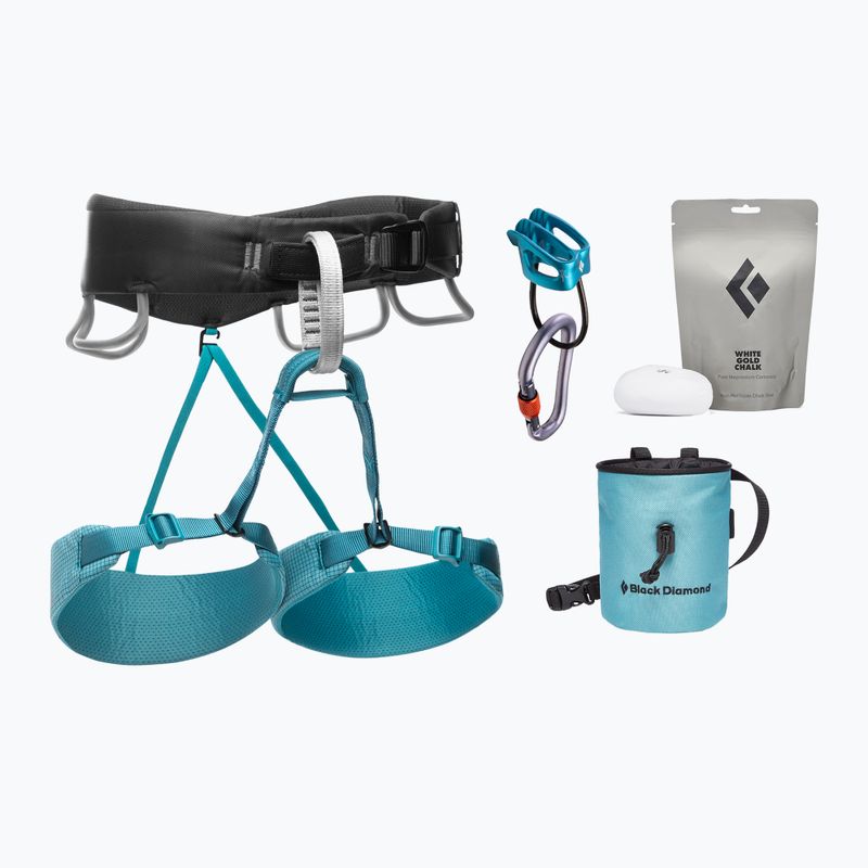 Moteriškas laipiojimo rinkinys su petnešomis Black Diamond Momentum set aqua verde