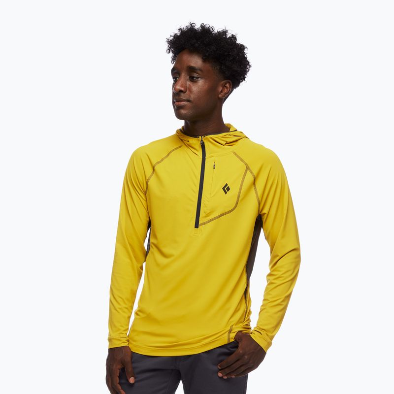 Vyriškas trekingo džemperis Black Diamond Alpenglow Pro Hoody sulphur 2