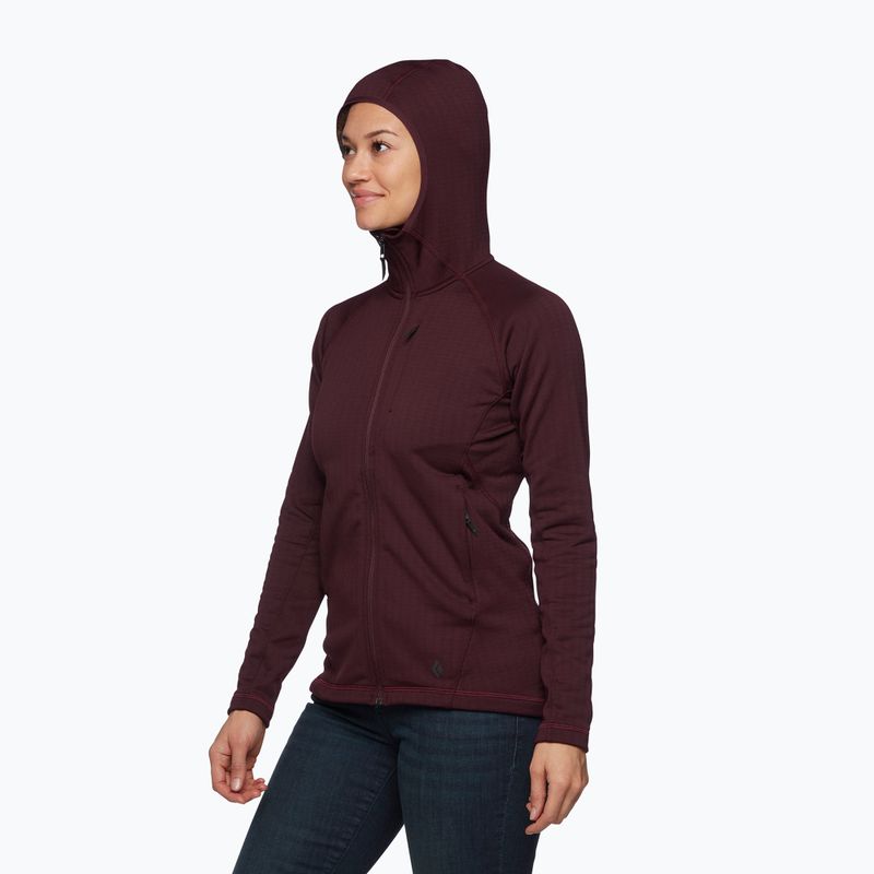 Moteriški trekingo džemperiai Black Diamond Factor Hoody bordeaux 3