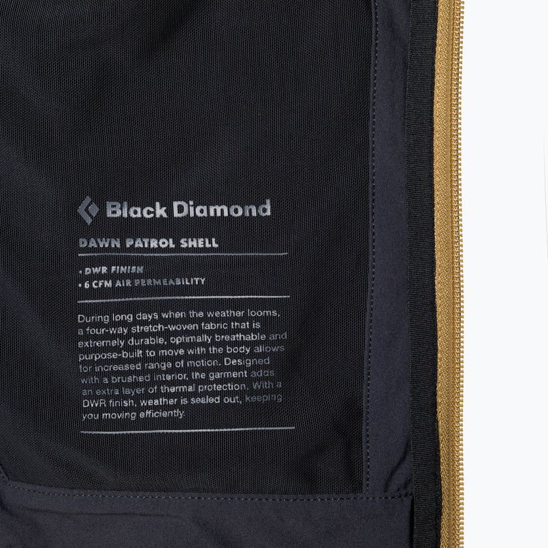 Black Diamond Dawn Patrol gintarinė vyriška softshell striukė 4