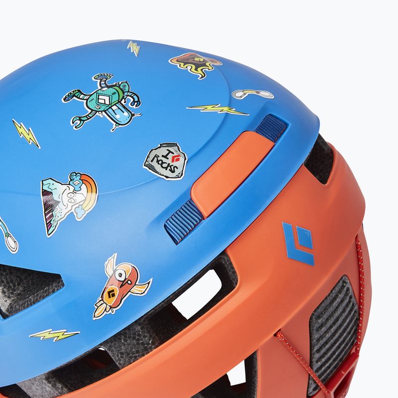 Black Diamond Capitan ultra blue/persimmon vaikiškas laipiojimo šalmas 9