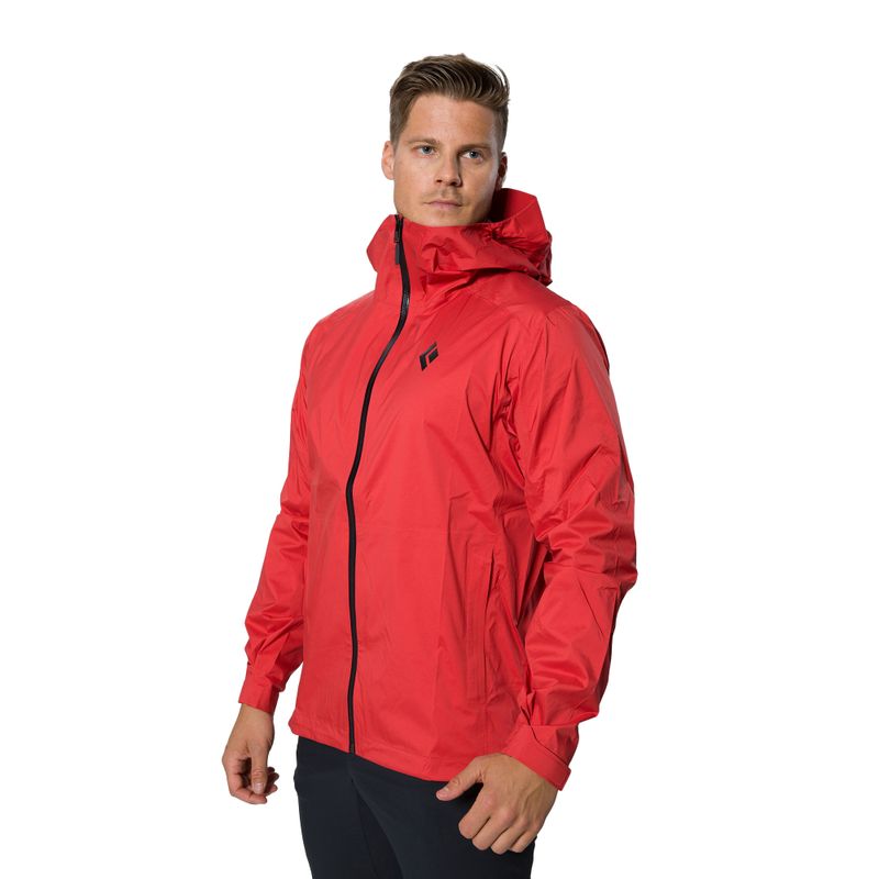 Vyriška striukė nuo lietaus Black Diamond Stormline Stretch carmine