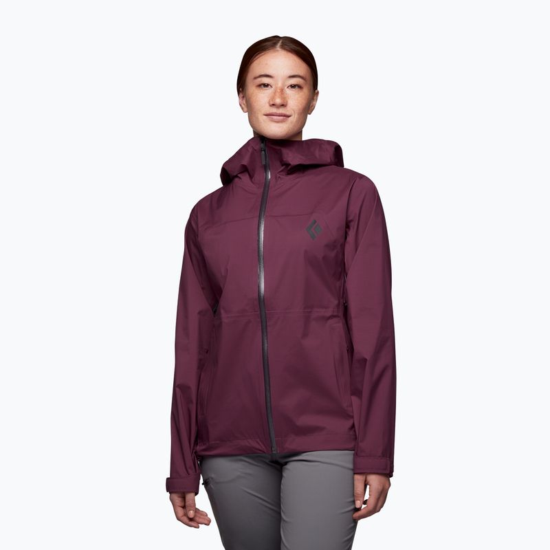 Black Diamond Stormline Stretch blackberry moteriška striukė nuo lietaus 2
