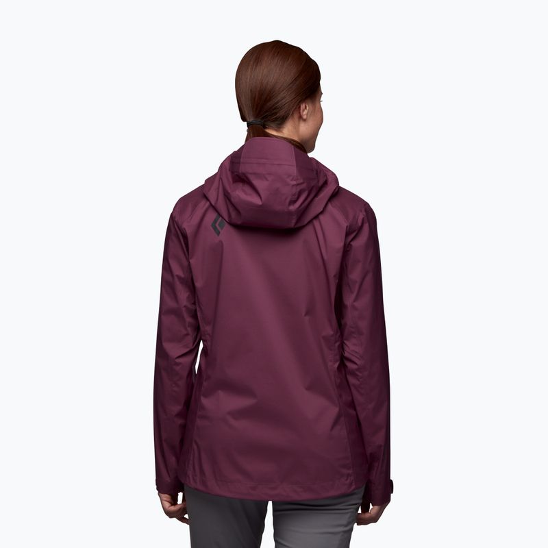 Black Diamond Stormline Stretch blackberry moteriška striukė nuo lietaus 3