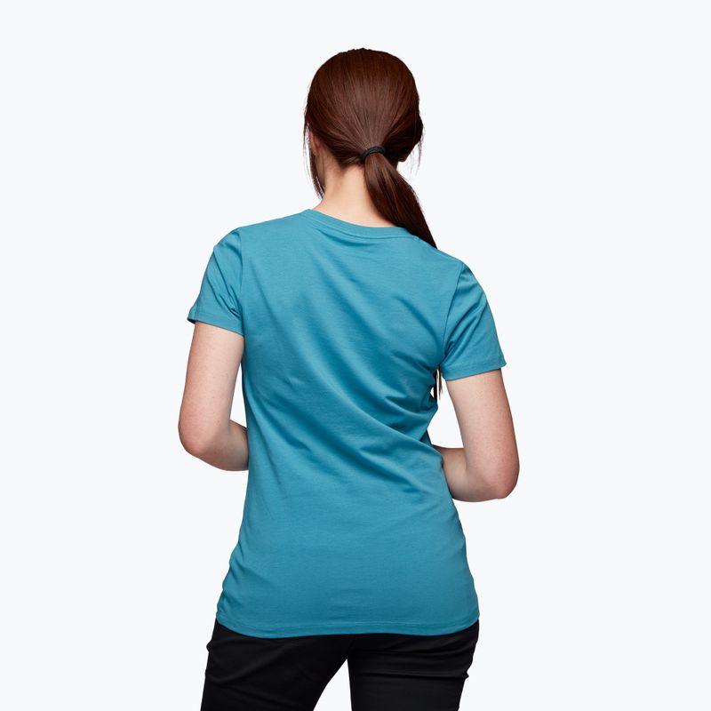 Moteriški laipiojimo marškinėliai Black Diamond Chalked Up cerulean blue 2