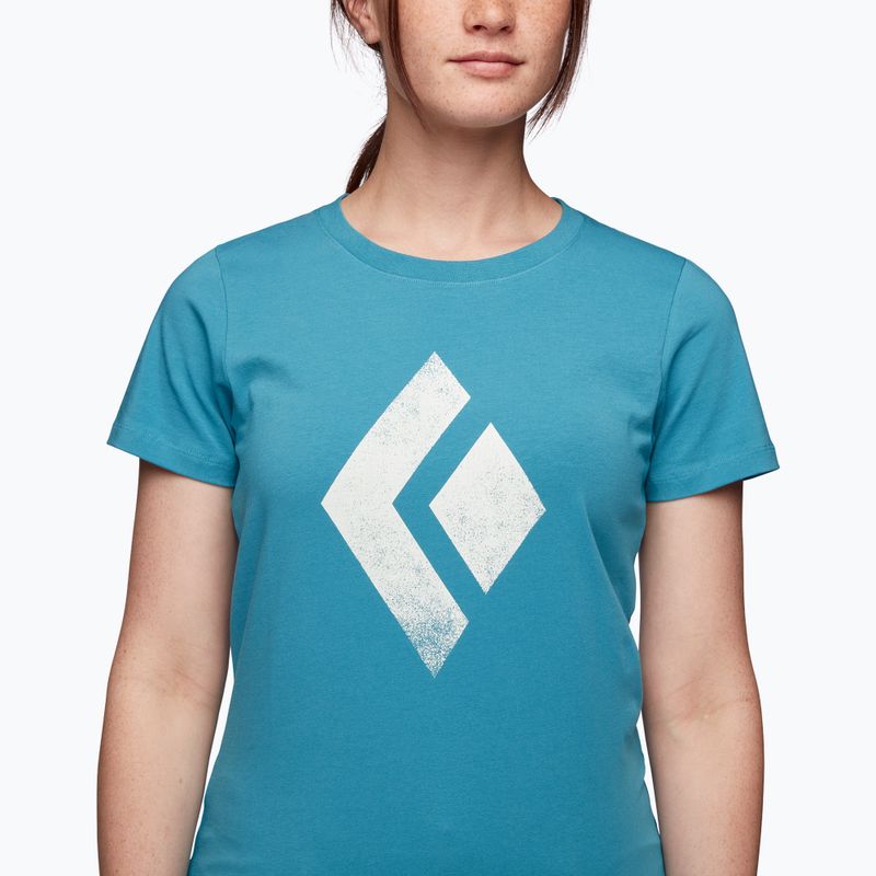 Moteriški laipiojimo marškinėliai Black Diamond Chalked Up cerulean blue 3