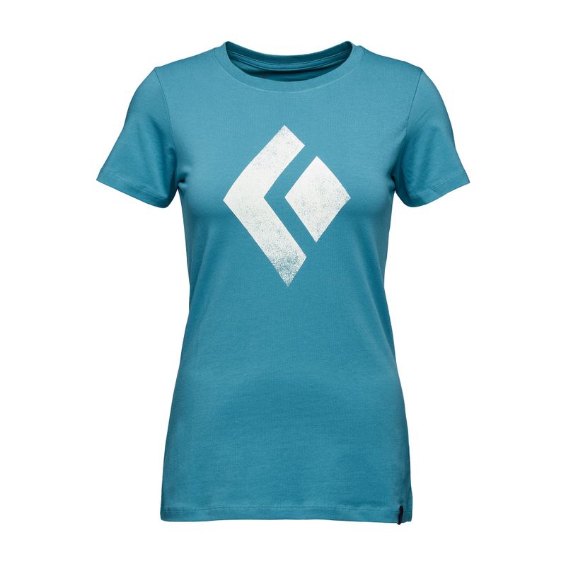 Moteriški laipiojimo marškinėliai Black Diamond Chalked Up cerulean blue 4