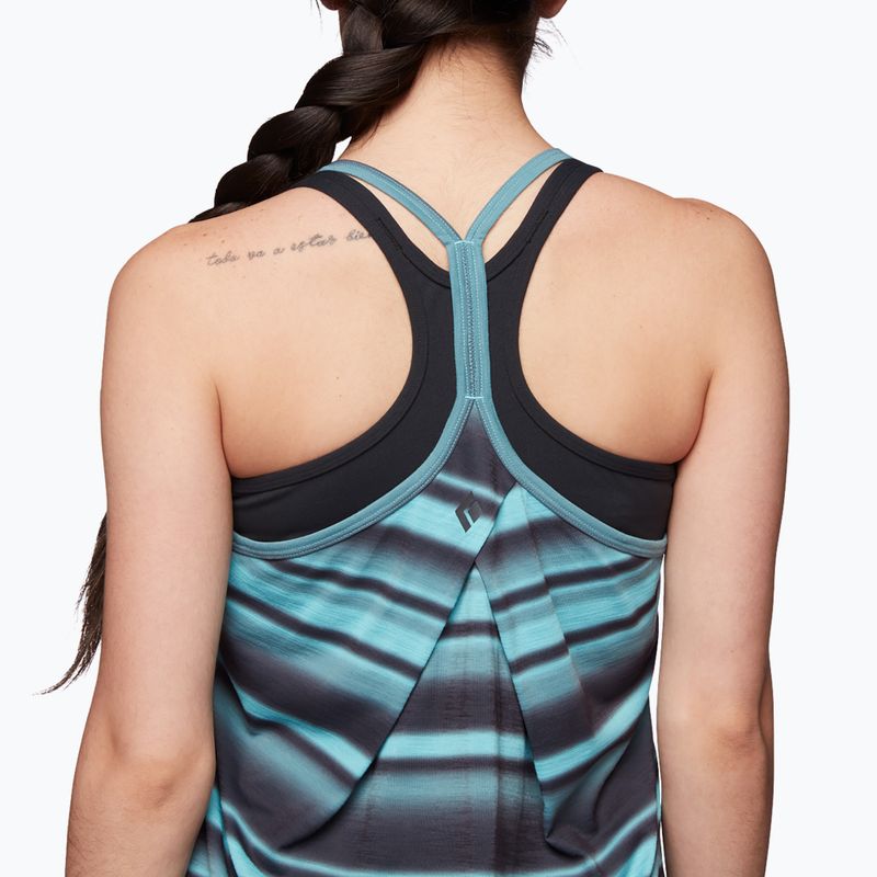 Moteriški trekingo marškinėliai Black Diamond Integrale Tank coastal stripe blue 3