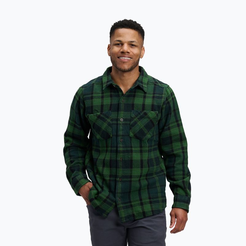 Vyriški žygio marškiniai Black Diamond Project Heavy Flannel palm green/anthracite plaid