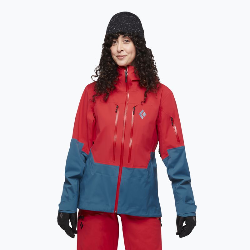 Moteriška ski touring striukė Black Diamond Recon Lt coral red/creek blue