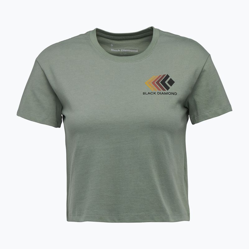Moteriški marškinėliai Black Diamond Faded Crop laurel green 4