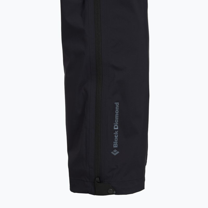 Moteriškos kelnės nuo lietaus Black Diamond Fineline Stretch FZ black 5