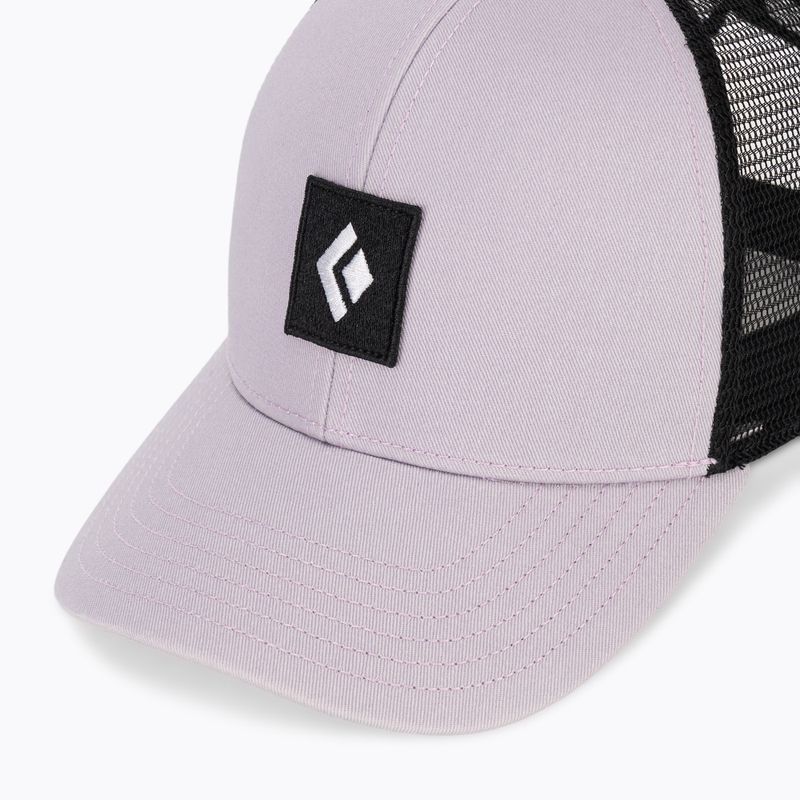 Kepurė su snapeliu Black Diamond Trucker soft lilac/black/black icon patch 3
