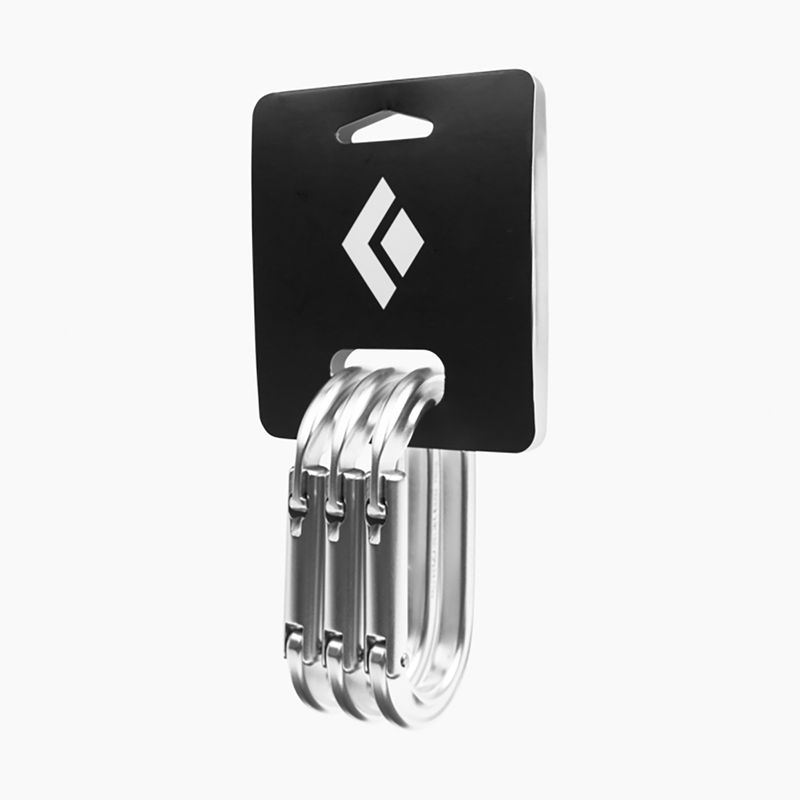 Karabinai Black Diamond Oval Keylock 3 pcs polished