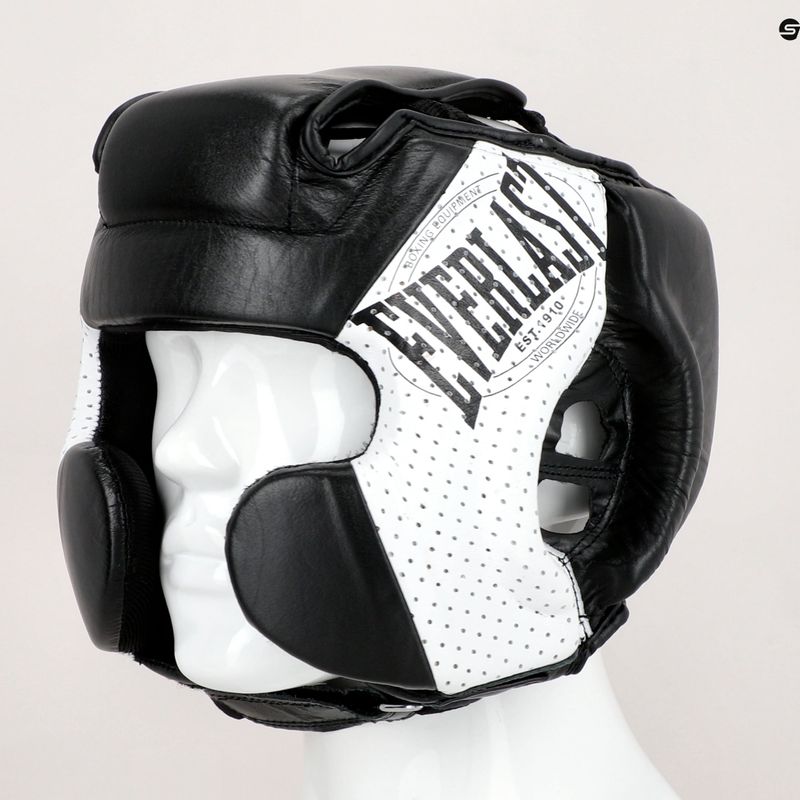 Vyriškas bokso šalmas Everlast Leather 1910 black EV4820 7
