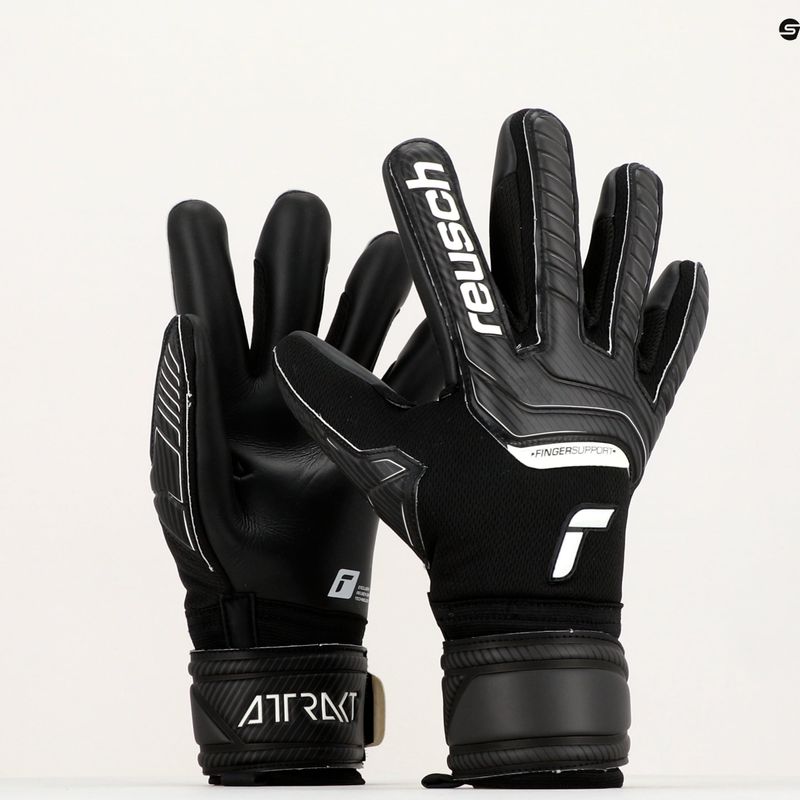 Reusch Attrakt Infinity Finger Support Vartininko pirštinės juodos 5270720-7700 10