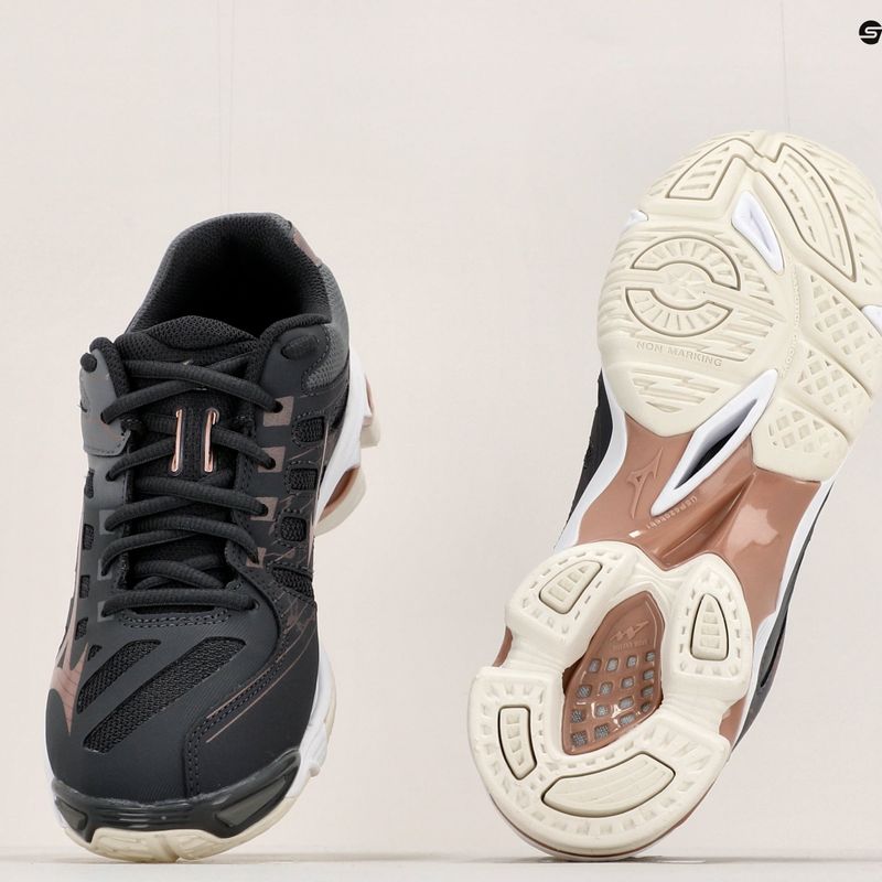 Moterų tinklinio bateliai Mizuno Wave Voltage Ebony/Rose/Quiet Shade V1GC216035 13