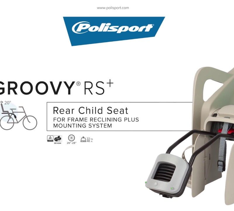 Polisport Groovy RS+ vaikiško dviračio sėdynė juoda FO 8640700001 8