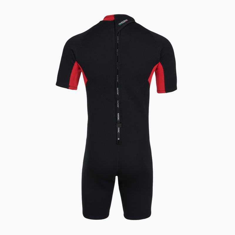 Vyriškas plaukimo kostiumas SEAC Shorts Relax 2.2 mm black/red 3