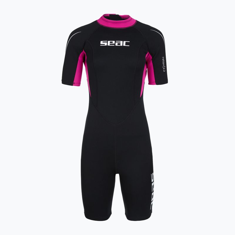 Moteriškas plaukimo kostiumas SEAC Shorts Relax 2.2 mm black/pink 2