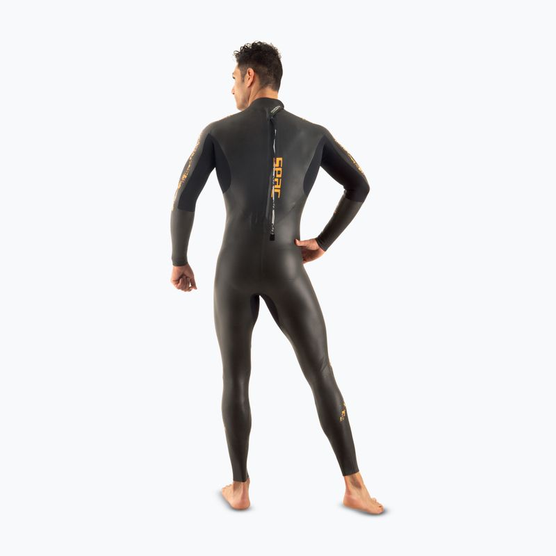 Vyriškas plaukimo hidrokostiumas SEAC Energy 2.0 mm black/yellow 2