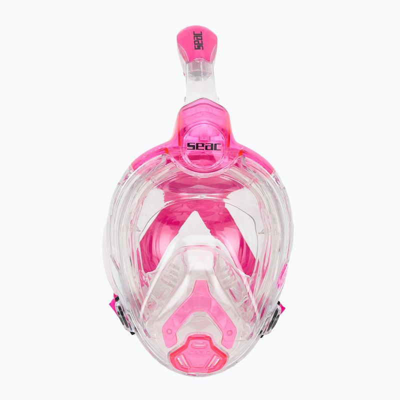 Vaikiška viso veido kaukė paviršiniam nardymui SEAC Magica black silicone/pink 2