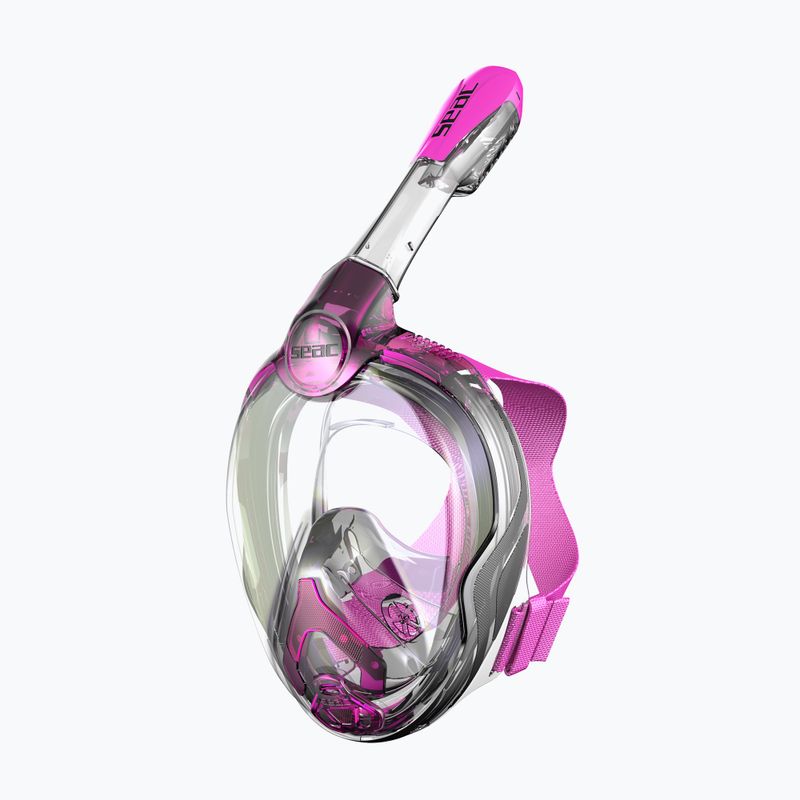 Vaikiška viso veido kaukė paviršiniam nardymui SEAC Magica black silicone/pink