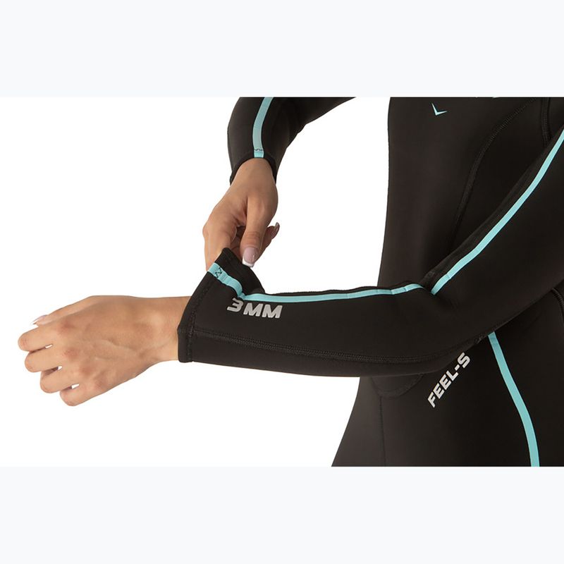 Moteriškas nardymo kostiumas SEAC Feel-S 3 mm black/light blue 8