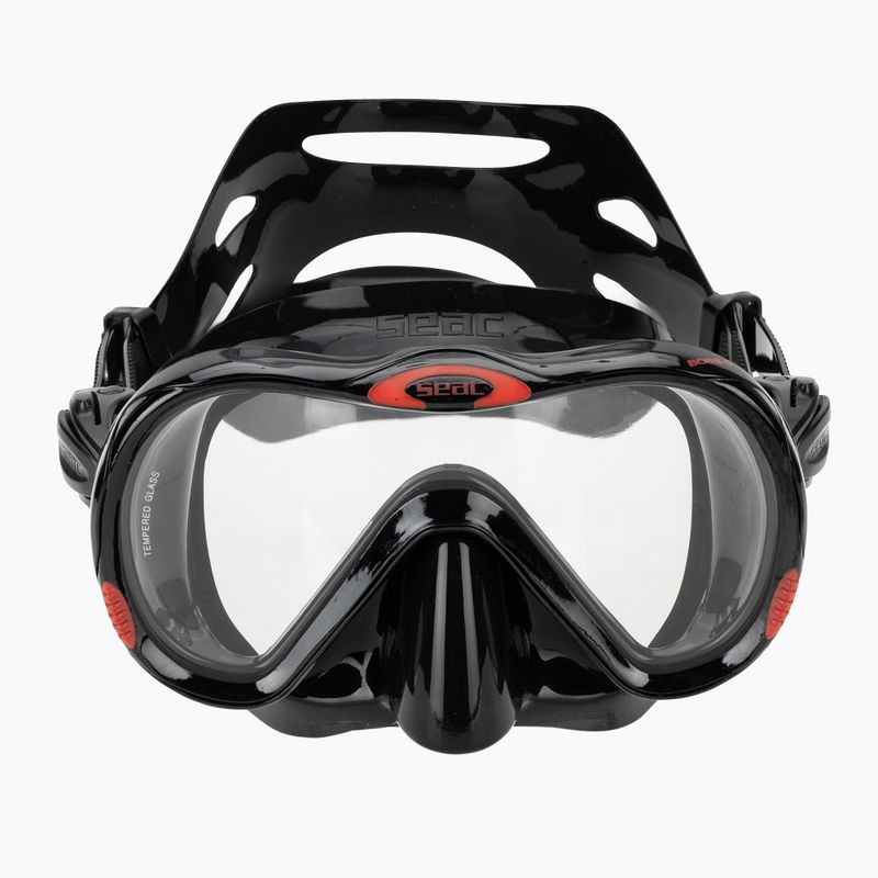 Snorkelio kaukė Seac Boss black/red 2