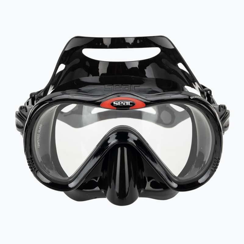 Snorkelio kaukė Seac Boss black/silver 2