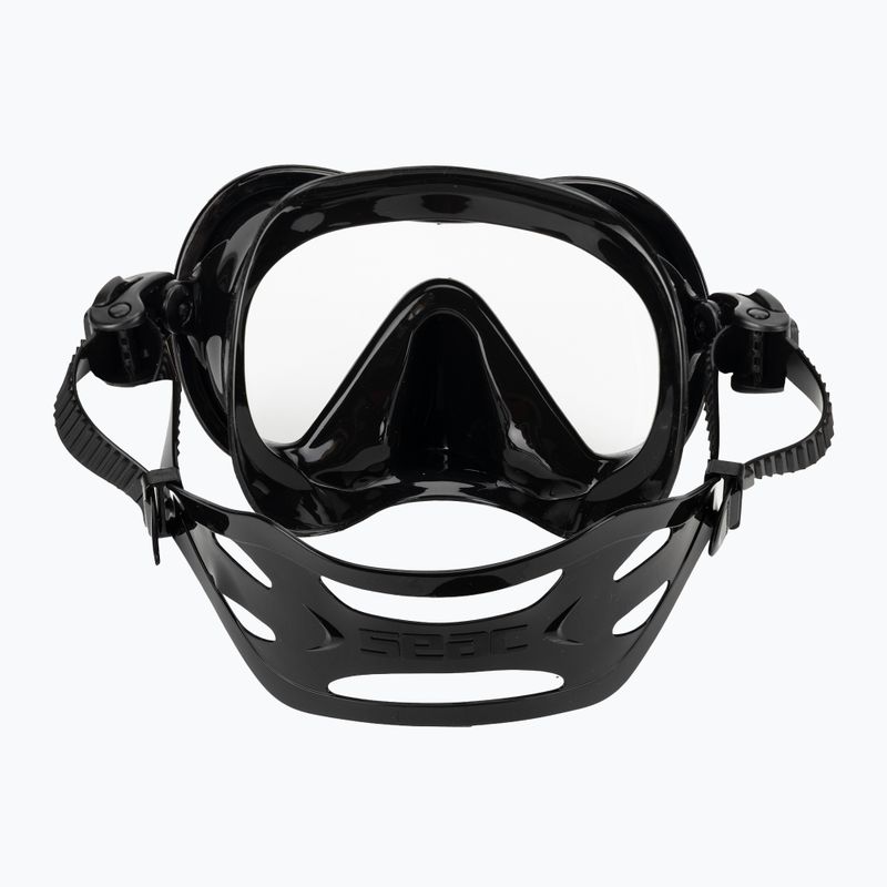 Snorkelio kaukė Seac Boss black/silver 4