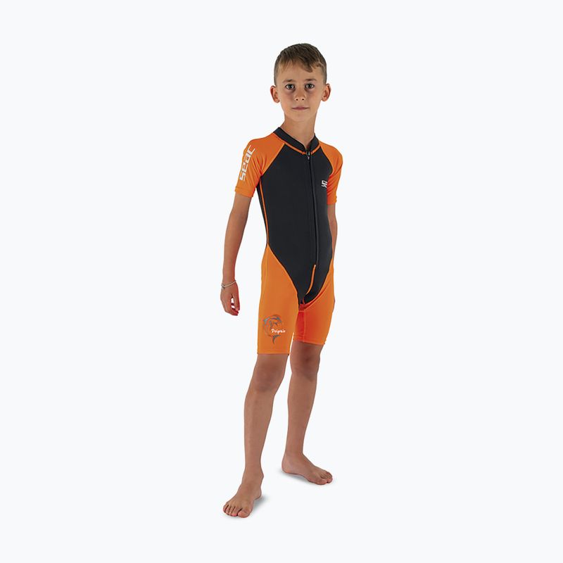 Vaikiškas plaukimo kostiumas SEAC Dolphin Shorty 1,5 mm black/orange