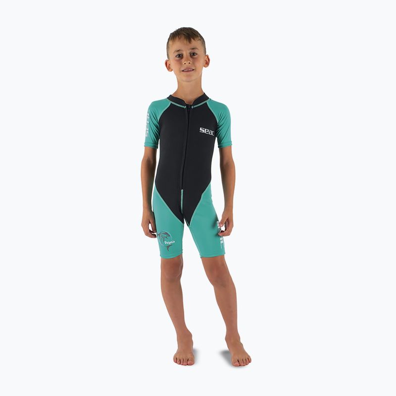 Vaikiškas plaukimo kostiumas SEAC Dolphin Shorty 1,5 mm black/tiffany