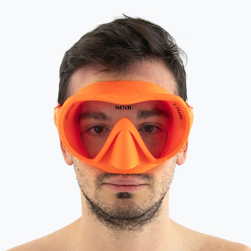 Nardymo kaukė SEAC X-Frame orange 8